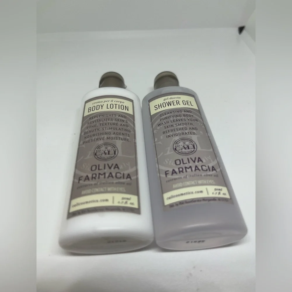 Oliva Farmacia Cali Cosmetics Travel Body Lotion & Shower‎ Gel W/Italian Oil